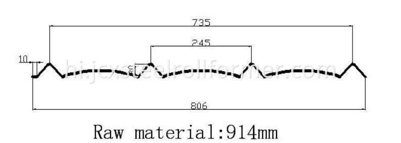 735 glazed tile profile